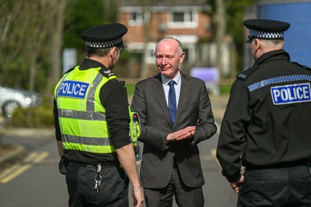 PCC Darryl Preston with Officers